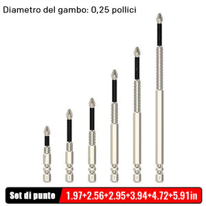 🔥🔨Set di punte per cacciavite magnetiche ad alta potenza