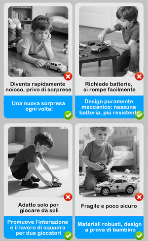 Auto magnetica 2 in 1 che si trasforma in un drago volante e in un unicorno