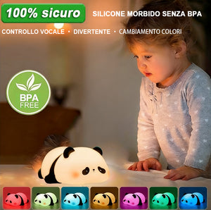 Simpatica luce notturna a forma di panda, decorazione per la camera da letto