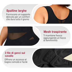 Body modellante per il sollevamento del seno e della pancia