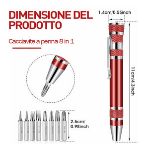 Cacciavite mini 8 in 1