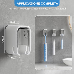 Scatola portaspazzolino antipolvere da 2 pezzi