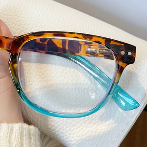 Occhiali piatti/da lettura con stampa leopardata sexy da donna