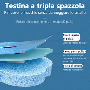 Spazzolino per WC monouso con testina in spugna