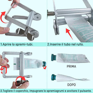 Spremi-dentifricio in metallo