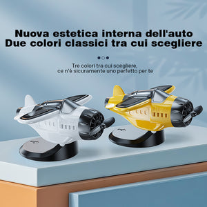 Ornamenti rotanti a forma di aereo alimentati ad energia solare per accessori da cruscotto per interni auto