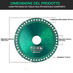 Lama per sega da taglio multifunzionale composita