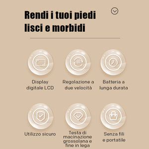 Levigatrice digitale elettrica per piedi