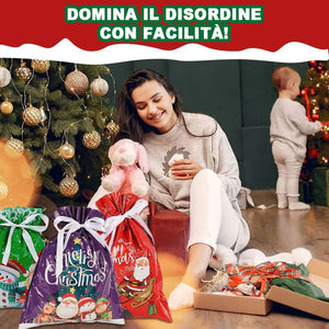 🎅🎁 Borsa regalo di Natale con coulisse