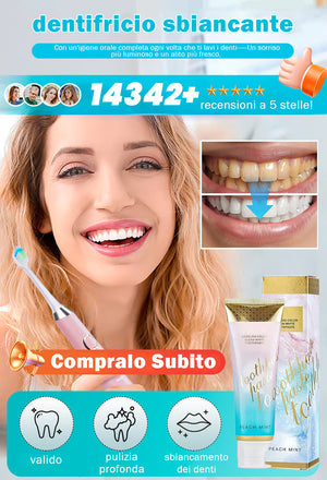 Dentifricio sbiancante colorato