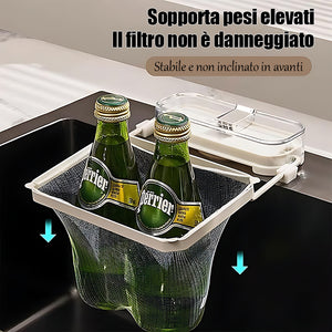 Portafiltro per lavello con ventosa