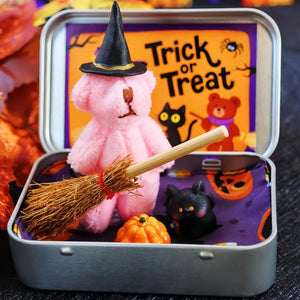 🎃🧸Scatola regalo con grazioso orsetto di Halloween🌟👻
