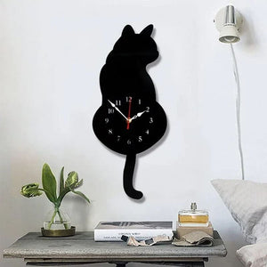 Orologio da parete Nordic Cat Wagging Tail