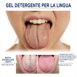 Kit gel detergente probiotico per la lingua