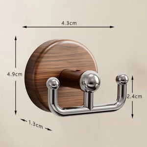 Gancio multifunzionale con ventosa effetto legno