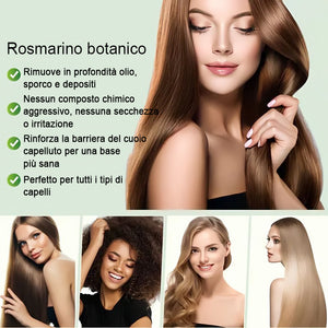Shampoo liscio e brillante al rosmarino - Formula senza solfati per tutti i tipi di capelli