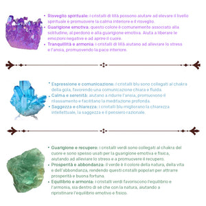 Cristalli a spirale Sacred Journey fatti a mano