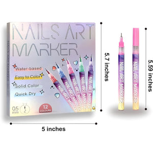⏳Set da 12 penne colorate per nail art🎨💅