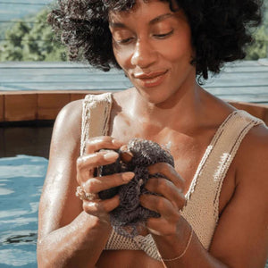 Asciugamano da bagno esfoliante africano in rete elastica