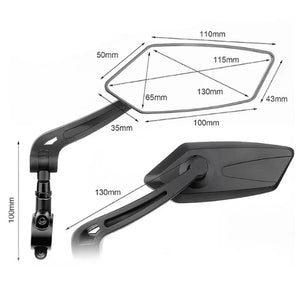 Specchietto retrovisore girevole e regolabile a 360° per bicicletta