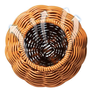 Nido per uccelli in rattan robusto e traspirante