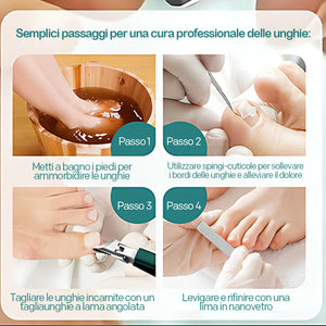 Set tagliaunghie con apertura ampia