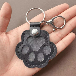 🐾Portachiavi in pelle a forma di zampa di animale domestico