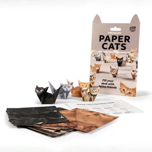 🐱 Gatti di carta pieghevoli in 5 minuti (50 pezzi): non servono colla o forbici