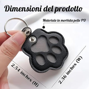 🐾Portachiavi in pelle a forma di zampa di animale domestico