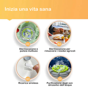 Lavatrici portatili efficienti per frutta e verdura