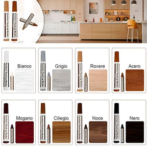 Kit riparazione superficie legno (6/8 colori)