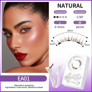 Ciglia magnetiche riutilizzabili con applicatore