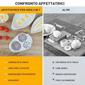 Affettatrice multifunzionale 3 in 1 per uova