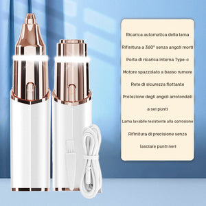 Tagliacapelli elettrico per sopracciglia 2 in 1