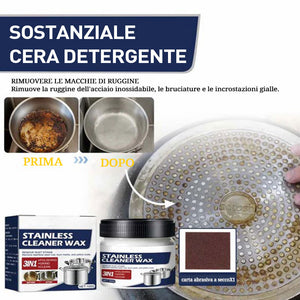 Pasta detergente magica per acciaio inossidabile