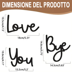 Decorazione con cartello da parete in legno