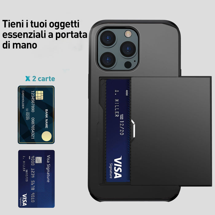 Custodia per cellulare con slot per schede