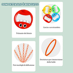 Simpatica bacchetta magica a 32 fori con volto sorridente