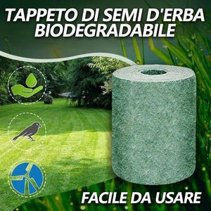 Tappeto di semi d'erba biodegradabile
