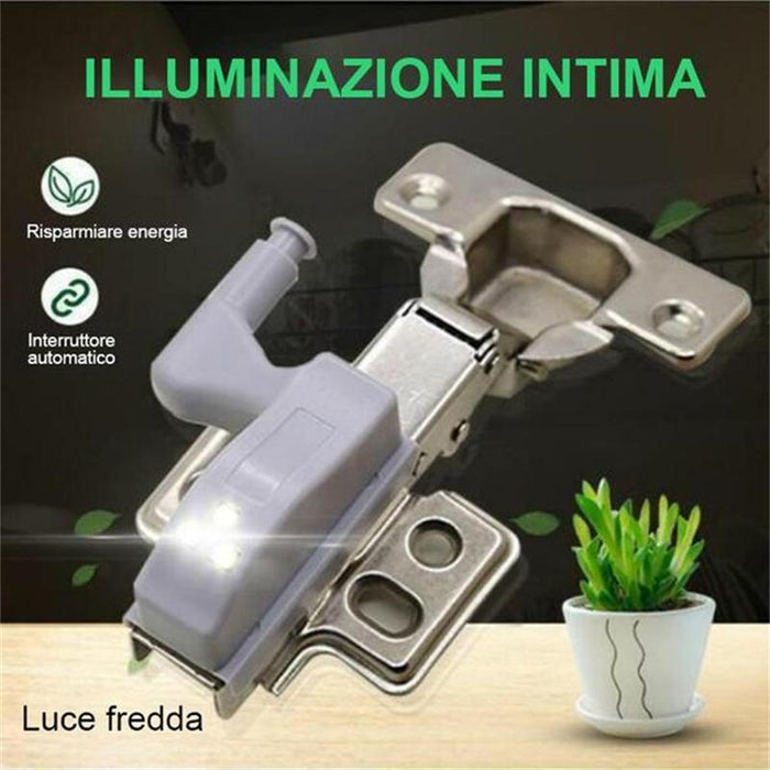 Luce LED a sensore per cerniere interne