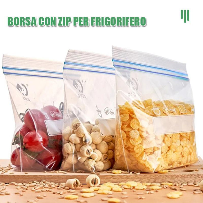 Sacchetti Con Cerniera Per Frigorifero Ermetici Riutilizzabili