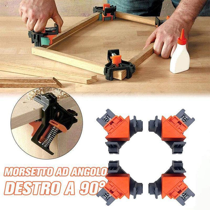 90 ° MORSETTO AUTOMATICO AD ANGOLO RETTO (4PZ)