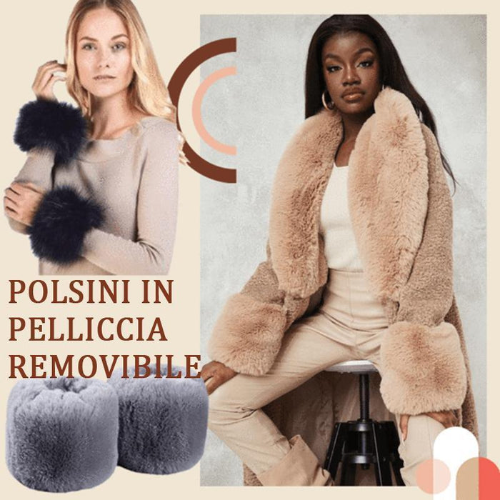 Polsini In Finta Pelliccia JAWSEU Per Donna - Caldi, Morbidi, Taglia Unica, Colori Beige/marrone/bianco