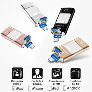 3 in 1 Memoria USB per Smartphone