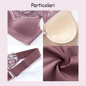 Reggiseno senza spalline con ricamo a farfalla