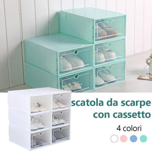 Scatola da scarpe con cassetti