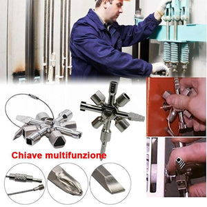 Chiave a croce multifunzione 10 in 1