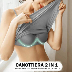 Reggiseno a canotta con cuscino integrato