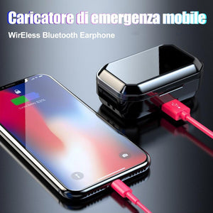 Auricolare Bluetooth wireless impermeabile, nero