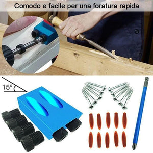 Posizionatore perforatore utensile per la lavorazione del legno